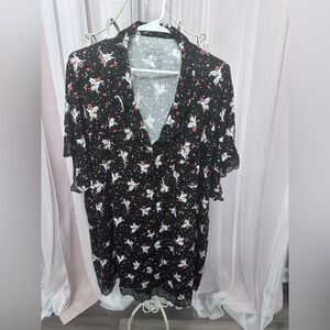 Torrid Gray and Pink Unicorn Sleep Top